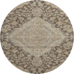 Premium Machine Washable Mayfield AMF1151 Chocolate 8' x 8' Round Rug