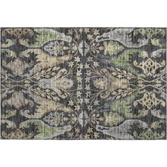 Premium Machine Washable Mayfield AMF1153 Black 1'8" x 2'6" Rug