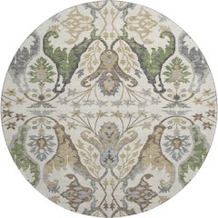 Premium Machine Washable Mayfield AMF1153 Ivory 8' x 8' Round Rug