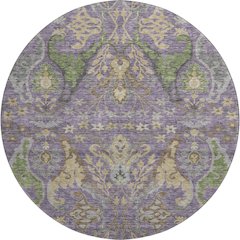 Premium Machine Washable Mayfield AMF1153 Purple 8' x 8' Round Rug