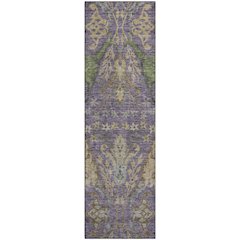 Premium Machine Washable Mayfield AMF1153 Purple 2'3" x 7'6" Runner Rug