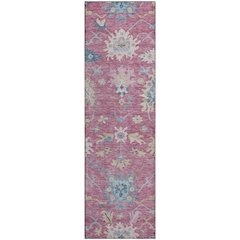 Premium Machine Washable Mayfield AMF1154 Pink 2'3" x 7'6" Runner Rug