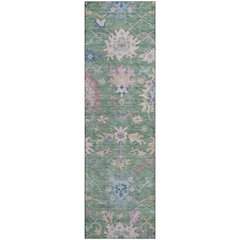 Premium Machine Washable Mayfield AMF1154 Sage 2'3" x 7'6" Runner Rug