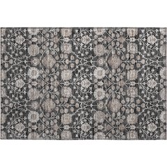 Premium Machine Washable Mayfield AMF1155 Black 1'8" x 2'6" Rug