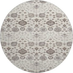 Premium Machine Washable Mayfield AMF1155 Ivory 8' x 8' Round Rug