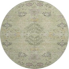Premium Machine Washable Mayfield AMF1156 Aloe 8' x 8' Round Rug