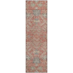 Premium Machine Washable Mayfield AMF1156 Coral 2'3" x 7'6" Runner Rug