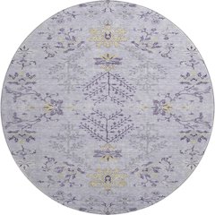 Premium Machine Washable Mayfield AMF1156 Lavender 8' x 8' Round Rug