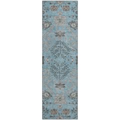 Premium Machine Washable Mayfield AMF1156 Sky 2'3" x 7'6" Runner Rug