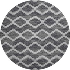 Premium Machine Washable Mayfield  Gray 8' x 8' Round Rug