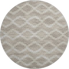 Premium Machine Washable Mayfield  Tan 8' x 8' Round Rug