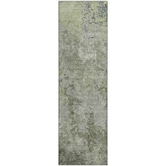 Premium Machine Washable Mayfield AMF1162 Green 2'3" x 7'6" Runner Rug