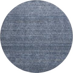 Premium Machine Washable Mayfield AMF1165 Navy 8' x 8' Round Rug