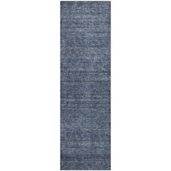 Premium Machine Washable Mayfield AMF1165 Navy 2'3" x 7'6" Runner Rug