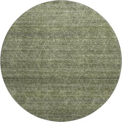 Premium Machine Washable Mayfield AMF1165 Olive 8' x 8' Round Rug