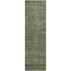 Premium Machine Washable Mayfield AMF1165 Olive 2'3" x 7'6" Runner Rug