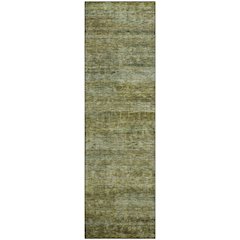 Premium Machine Washable Mayfield AMF1166 Olive 2'3" x 7'6" Runner Rug
