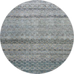 Premium Machine Washable Mayfield AMF1168 Blue 8' x 8' Round Rug