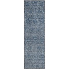 Premium Machine Washable Mayfield AMF1170 Blue 2'3" x 7'6" Runner Rug