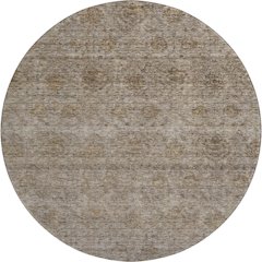Premium Machine Washable Mayfield AMF1170 Brown 8' x 8' Round Rug