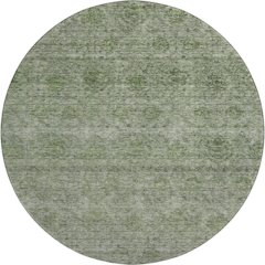 Premium Machine Washable Mayfield AMF1170 Olive 8' x 8' Round Rug