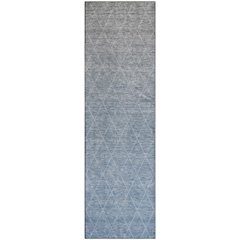 Premium Machine Washable Mayfield AMF1175 Blue 2'3" x 7'6" Runner Rug