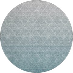 Premium Machine Washable Mayfield AMF1175 Teal 8' x 8' Round Rug