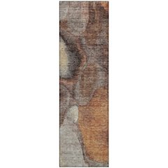 Premium Machine Washable Mayfield AMF1177 Coffee 2'3" x 7'6" Runner Rug