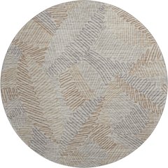 Premium Machine Washable Mayfield  Mocha 8' x 8' Round Rug
