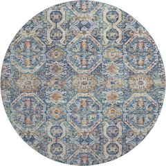 Premium Machine Washable Mayfield AMF1181 Denim 8' x 8' Round Rug