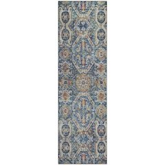 Premium Machine Washable Mayfield AMF1181 Denim 2'3" x 7'6" Runner Rug