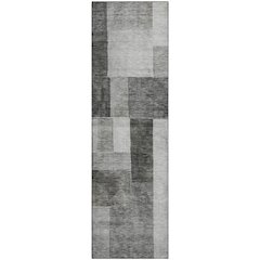 Premium Machine Washable Mayfield AMF1190 Pewter 2'3" x 7'6" Runner Rug
