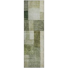 Premium Machine Washable Mayfield AMF1190 Sage 2'3" x 7'6" Runner Rug