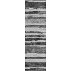 Premium Machine Washable Mayfield AMF1191 Charcoal 2'3" x 7'6" Runner Rug