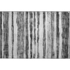 Premium Machine Washable Mayfield AMF1191 Charcoal 1'8" x 2'6" Rug