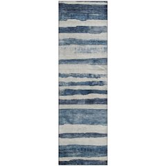 Premium Machine Washable Mayfield AMF1191 Denim 2'3" x 7'6" Runner Rug