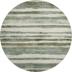 Premium Machine Washable Mayfield AMF1191 Sage 8' x 8' Round Rug