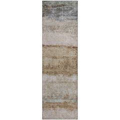 Premium Machine Washable Mayfield AMF1197 Beige 2'3" x 7'6" Runner Rug