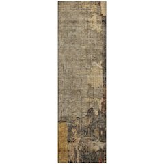 Premium Machine Washable Mayfield AMF1201 Khaki 2'3" x 7'6" Runner Rug