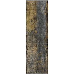 Premium Machine Washable Mayfield AMF1204 Gray 2'3" x 7'6" Runner Rug