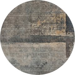 Premium Machine Washable Mayfield AMF1208 Coffee 8' x 8' Round Rug