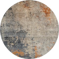 Premium Machine Washable Mayfield AMF1212 Khaki 8' x 8' Round Rug