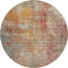 Premium Machine Washable Mayfield AMF1213 Tan 8' x 8' Round Rug