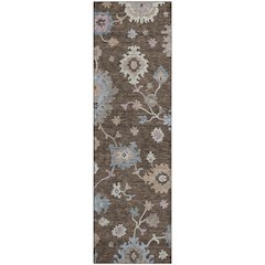 Premium Machine Washable Mayfield AMF1218 Chocolate 2'3" x 7'6" Runner Rug