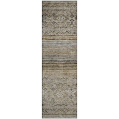 Premium Machine Washable Mayfield AMF1219 Brown 2'3" x 7'6" Runner Rug