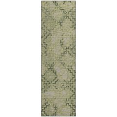 Premium Machine Washable Mayfield  Green 2'3" x 7'6" Runner Rug
