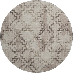 Premium Machine Washable Mayfield  Mocha 8' x 8' Round Rug