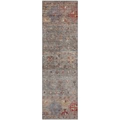 Premium Machine Washable Mayfield AMF1220 Gray 2'3" x 7'6" Runner Rug