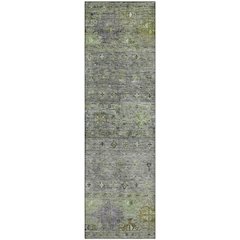Premium Machine Washable Mayfield AMF1220 Sage 2'3" x 7'6" Runner Rug