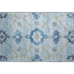 Premium Machine Washable Mayfield  Blue 1'8" x 2'6" Rug